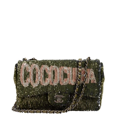 cuba limited edition green sequin chanel bag|chanel's cuba cruise collection.